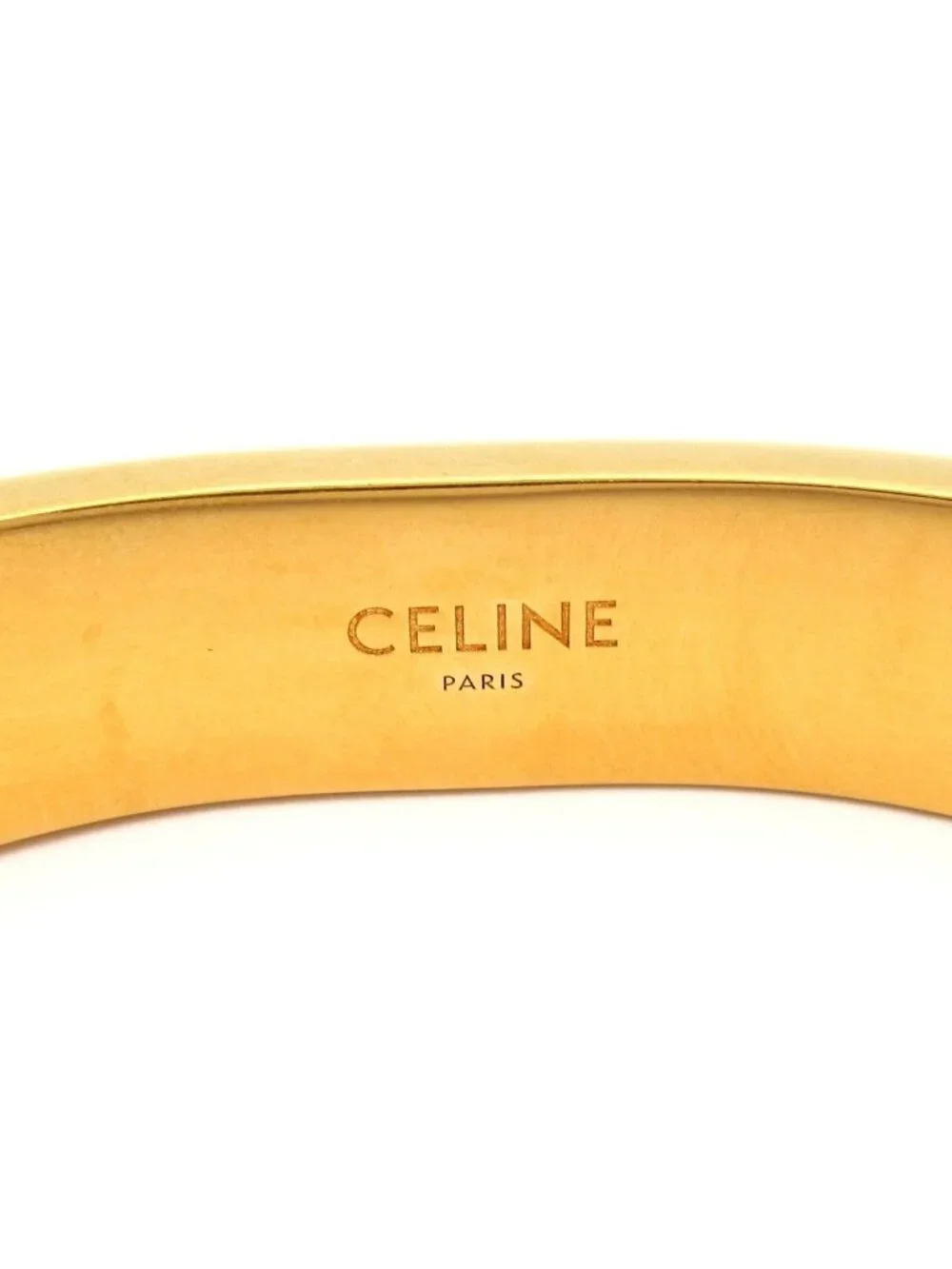 Celine Bangle Gold Red Ribbon Small Cuff Bracelet